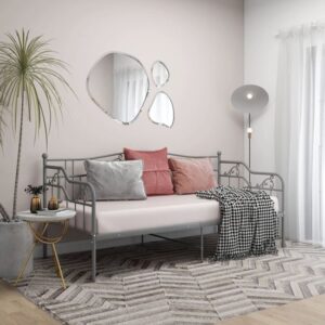Bijan Metal Frame Single Sofa Bed In Grey