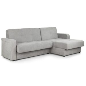 Kira Fabric Sofa Bed Corner In Grey